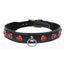 Master Series Fierce Vixen Leather Collar with Rhinestones