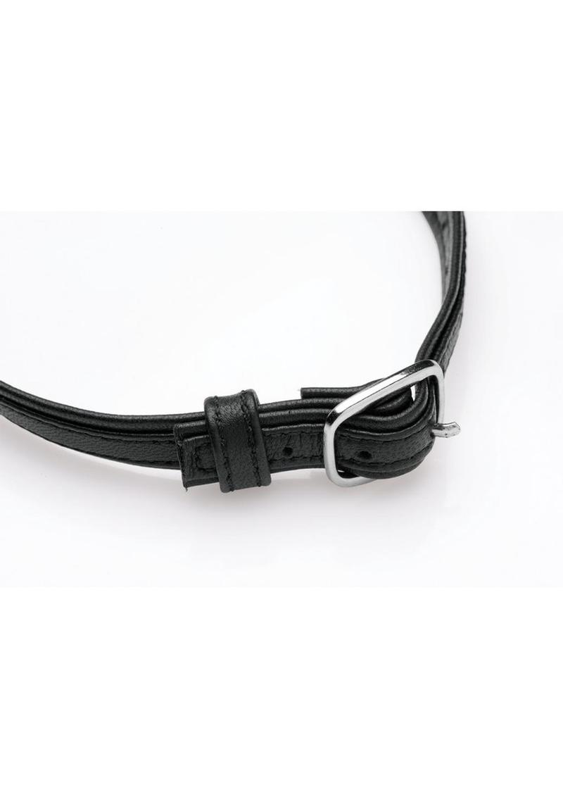 Master Series Heart Lock Choker with Keys - Black