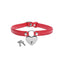 Master Series Heart Lock Choker with Keys - Red