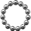 Master Series Meridian Stainless Steel Beaded Cock Ring - Silver - 2in