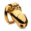 Master Series Midas 18k Gold-Plated Locking Chastity Cage - Gold