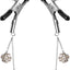 Master Series Ornament Adjustable Nipple Clamps W/ Jewel Accents - Black/Clear