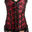 Master Series Scarlet Seduction Lace-Up Corset and Thong - Black/Red - Large/One Size
