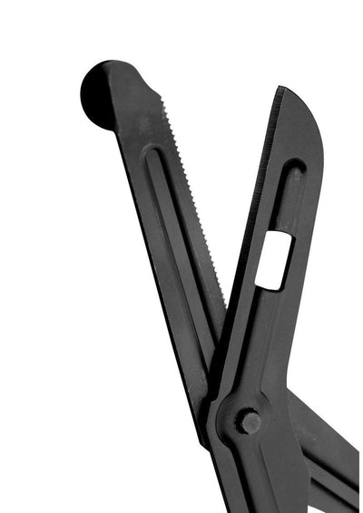 Master Series Snip Heavy Duty Bondage Stainless Steel Scissors with Clip - Black