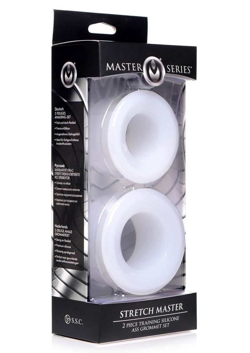 Master Series Stretch Master 2 Piece Training Silicone Ass Grommet - White - Set