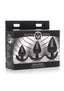 Master Series Triple Spades 3 Piece Anal Plug - Black - Set