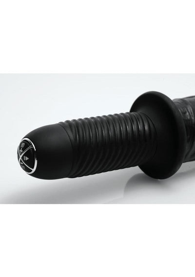 Master Series Violator XL Vibrating Dildo Thruster - Black - XLarge