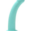 ME YOU US Curved Silicone Dildo - Aqua/Blue - 7in