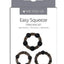 ME YOU US Easy Squeeze Cock Ring - Black - 3 Piece Set/Set