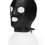 ME YOU US Hood with Eyes Nose Mouth Pu Leather Bondage Hood - Black