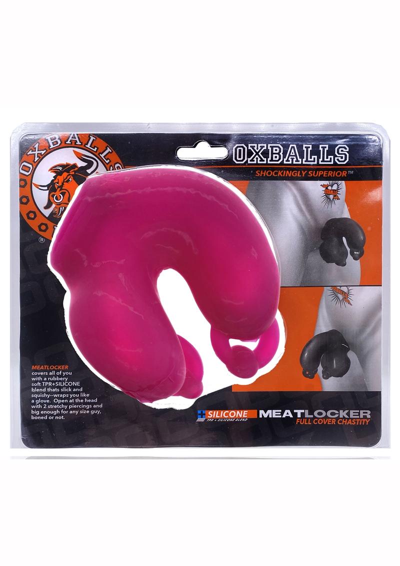 Meatlocker Silicone Chastity - Hot Pink Ice