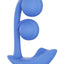 Melody Pressure Sensing App-Controlled Rechargeable Silicone Twin Balls Clit and G-Spot Vibrator - Blue