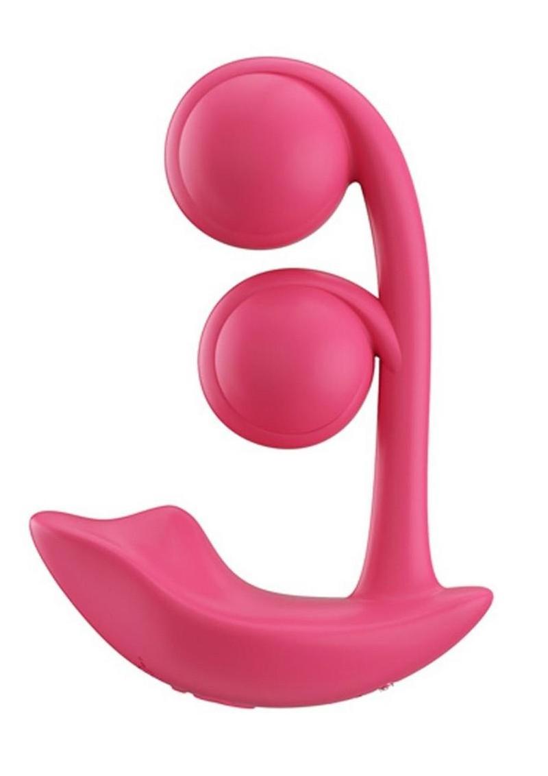 Melody Pressure Sensing App-Controlled Rechargeable Silicone Twin Balls Clit and G-Spot Vibrator