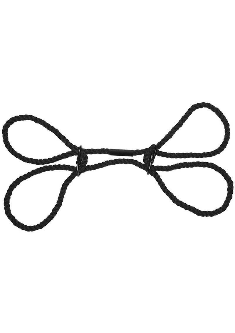 Merci Hogtied Bind and Tie 6mm Hemp Wrist Or Ankle Cuffs - Black