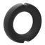 Merci Silicone Covered Metal Cock Ring - Black/Metal - 35mm