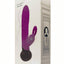 Mini Bonnie and Clyde Rechargeable Silicone Rabbit Vibrator - Black/Purple