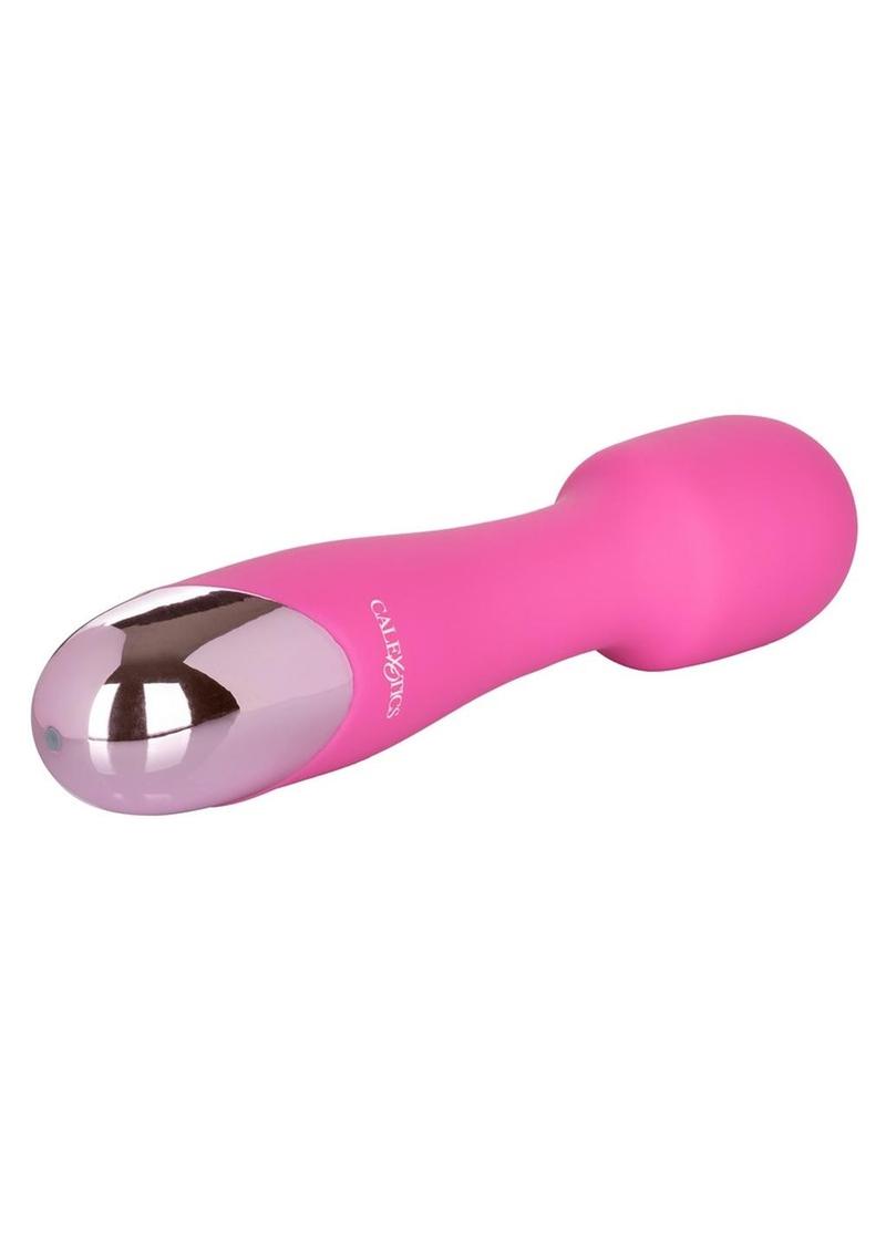 Mini Miracle Silicone Rechargeable Wand Massager - Pink