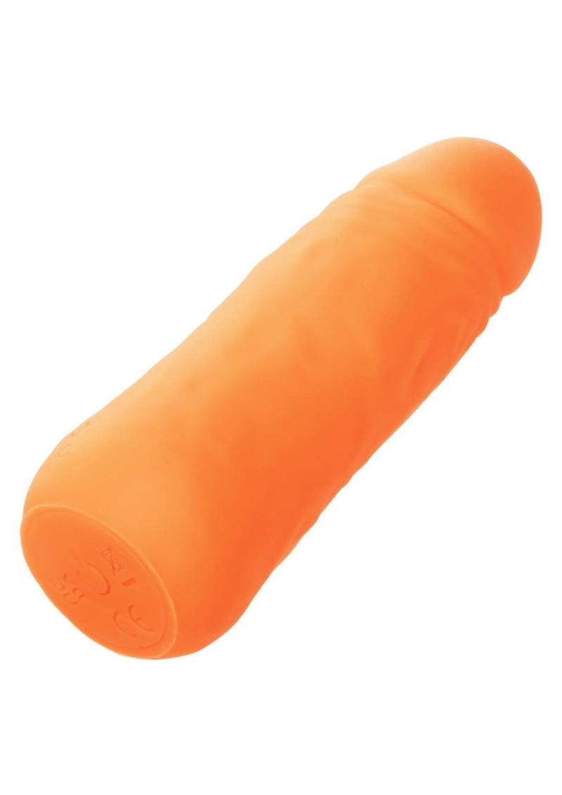 Mini Vibrating Studs Rechargeable Silicone Vibrator - Orange