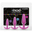 Mood Naughty 1 Trainer Silicone Anal Plug - Pink - Large/Small - 3 Piece Set