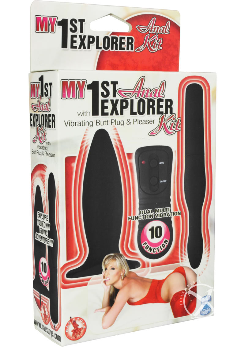 My 1st Anal Explorer Kit Vibrating Butt Plug and Explorer - Black