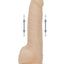 Naked Addiction Silicone Rechargeable Thrusting Dildo - Flesh/Vanilla - 9in