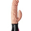Natural Realskin Hot Cock Rotating Thruster Rechargeable Warming Vibrator - Flesh/Vanilla