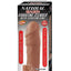 Natural Realskin Vibrating Penis Extender with Scrotum Ring - Chocolate