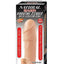 Natural Realskin Vibrating Penis Extender with Scrotum Ring - Flesh/Vanilla