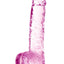 Naturally Yours Crystalline Dildo - Pink/Rose - 6in