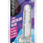 Naturally Yours Crystalline Dildo - Clear/Diamond - 7in