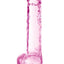 Naturally Yours Crystalline Dildo - Pink/Rose - 7in