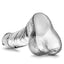 Naturally Yours Ding Dong Dildo with Balls - Clear - 5.5in
