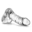 Naturally Yours Ding Dong Dildo with Balls - Clear - 5.5in