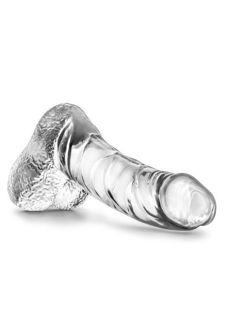 Naturally Yours Ding Dong Dildo with Balls - Clear - 5.5in