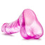 Naturally Yours Ding Dong Dildo with Balls - Pink - 5.5in