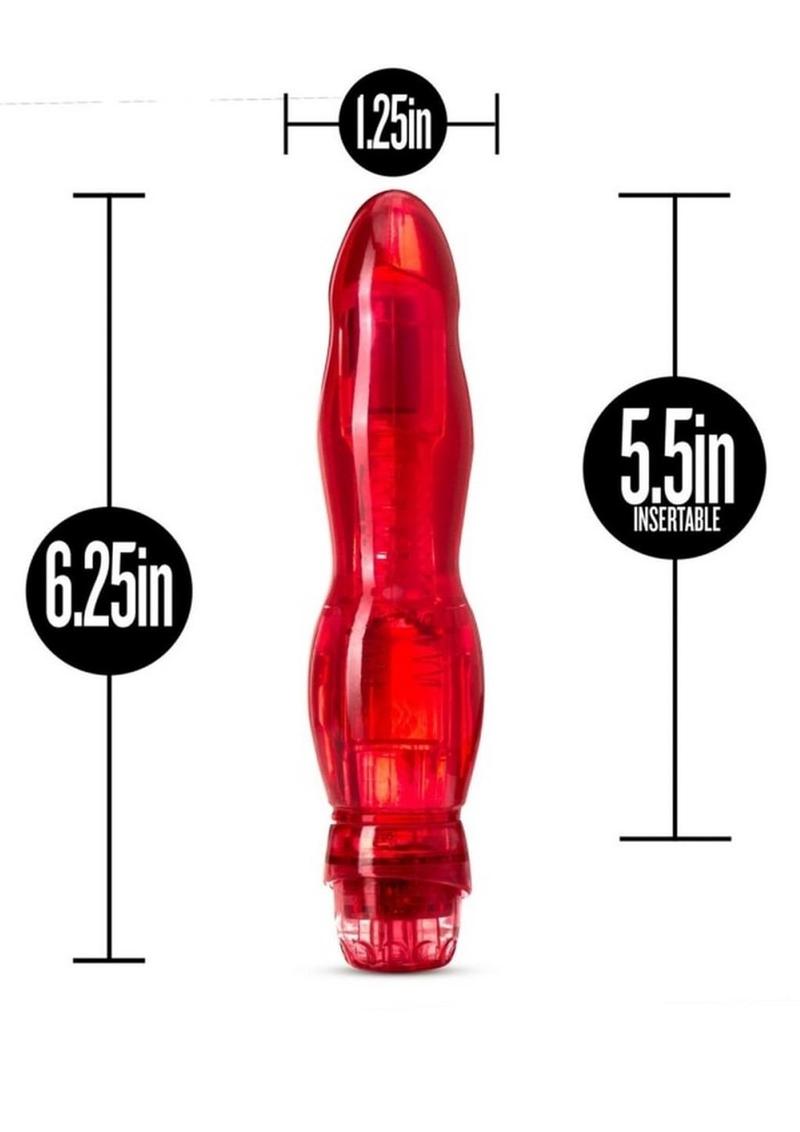 Naturally Yours Flamenco Vibrating Dildo - Red - 6.75in