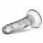 Naturally Yours Glitter Dildo - Clear - 5.5in