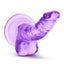 Naturally Yours Mini Dildo with Balls - Purple - 4.75in