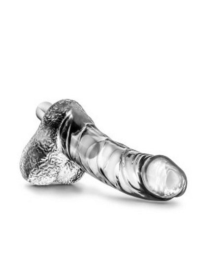 Naturally Yours Vibrating Ding Dong Dildo - Clear - 6.5in