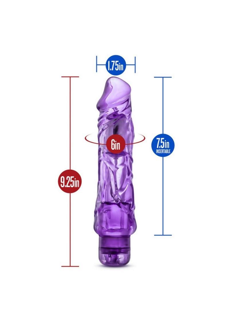 Naturally Yours Wild Ride Vibrating Dildo - Purple - 9in