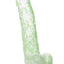 Naughty Bits I Leaf Dick Glow In The Dark Weed Leaf Filled Dildo - Glow In The Dark/Green