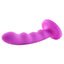 Nautia Silicone Curved Dildo with Suction Cup - Fuchsia/Pink - 8in