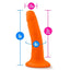 Neo Dual Density Dildo - Neon Orange/Orange - 6in