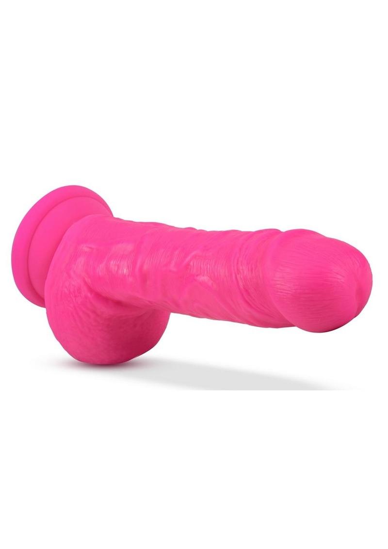 Neo Dual Density Dildo - Neon Pink/Pink - 9in