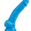 Neo Dual Density Dildo with Balls - Blue/Neon Blue - 7.5in