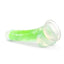 Neo Elite Glow In The Dark Dildo with Balls - Glow In The Dark/Green - 7.5in