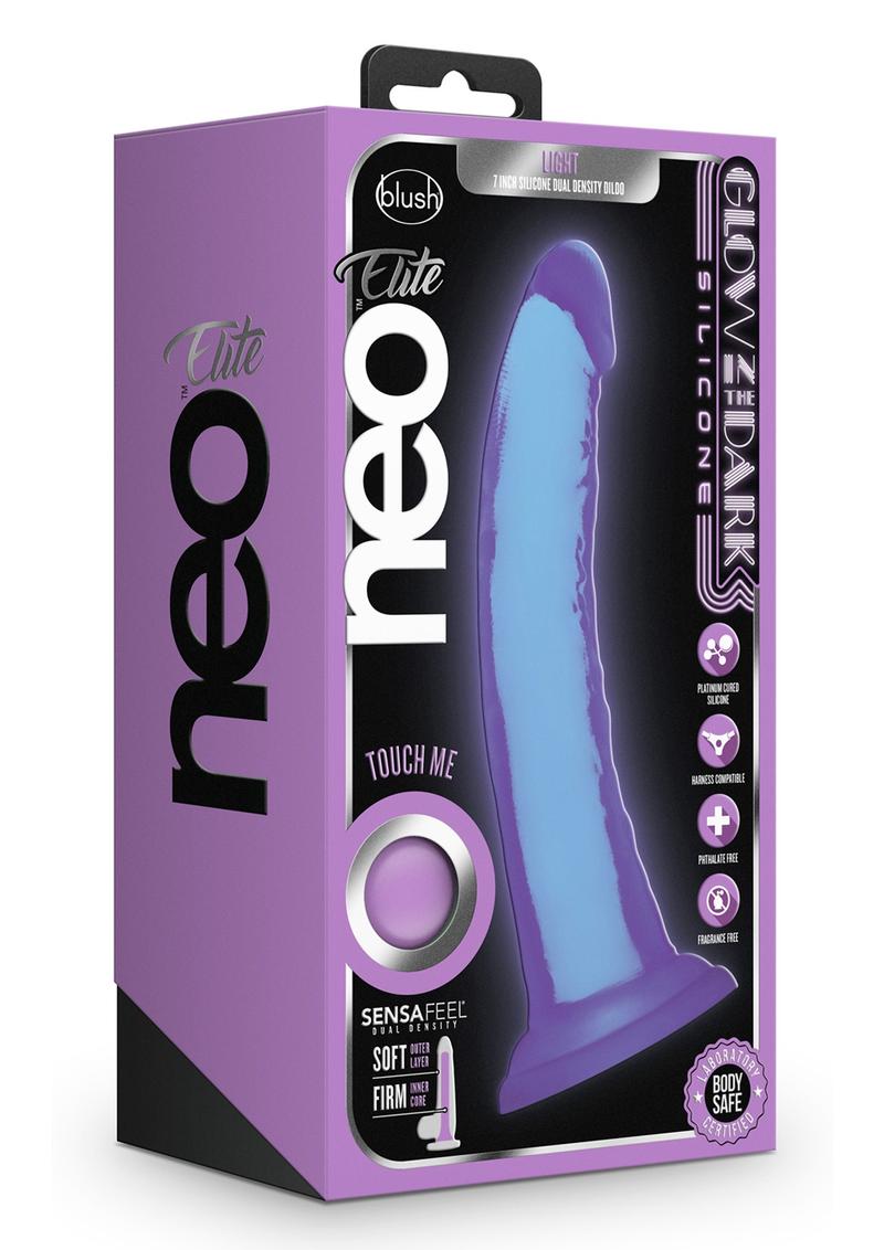Neo Elite Glow In The Dark Light Silicone Dual Dense Dildo