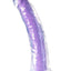 Neo Elite Glow In The Dark Light Silicone Dual Dense Dildo - Glow In The Dark/Neon Purple/Purple - 7in