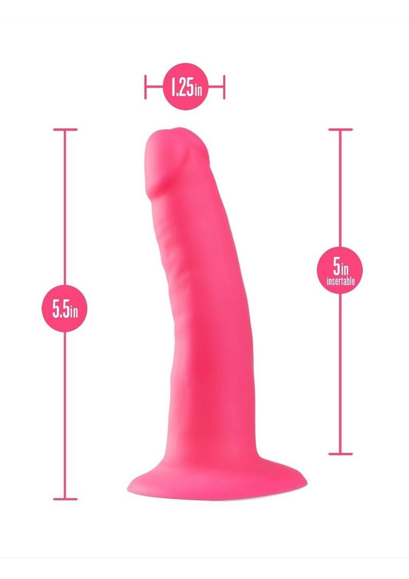 Neo Elite Silicone Dual Density Dildo - Pink - 6in