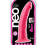 Neo Elite Silicone Dual Density Dildo - Neon Pink/Pink - 7.5in